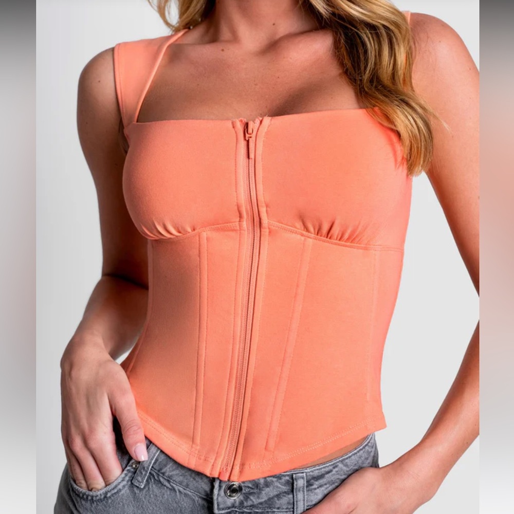 TA3 Corsety Square Neck Sleeveless Top